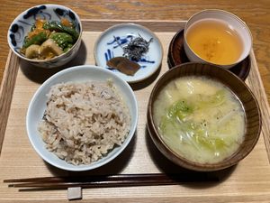 Vegan breakfast  at Noshimura-Tei in Nara