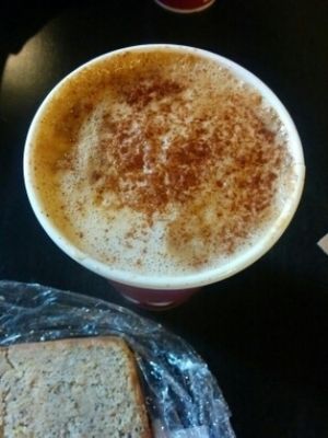 Almond Milk Latte with Cinnamon at Beanz Espresso Bar and Cafe in Charlottetown