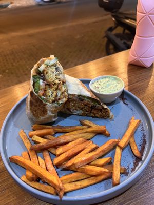 Falafel wrap  at WORD Hummus Bar in Canggu
