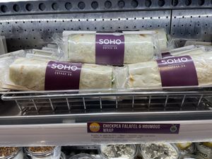 Chickpea falafel and hummus wrap  at LIS - SOHO Coffee - T1 in Lisbon