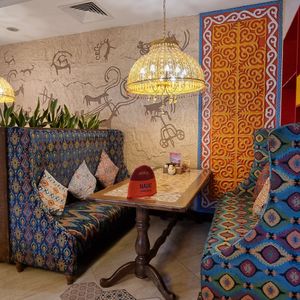 Navat Teahouse Inside. at Navat Teahouse in Bishkek