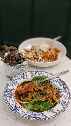 Vegan Primavera Lasagna, Creamy Vegan Pasta at Tanglin Cookhouse - Tanglin Mall in Central Singapore