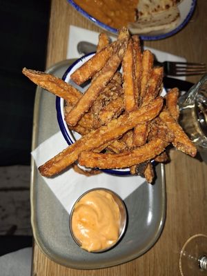 Sweet potato fries at The Woollen Mills in Dublin