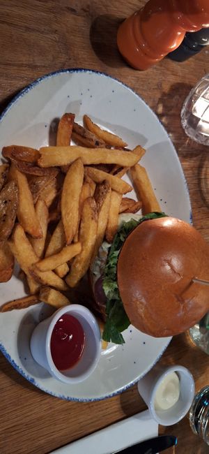 Beet and apple burger at The Woollen Mills in Dublin