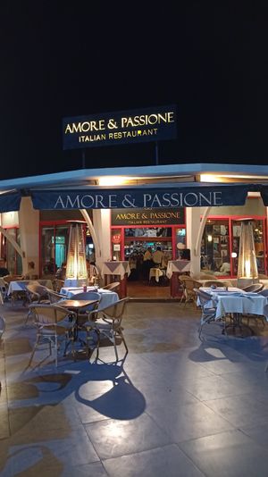 Indoor and outdoor tables at Amore & Passione in Agadir