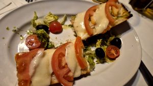 Vegetarian bruschetta (not vegan) at Amore & Passione in Agadir