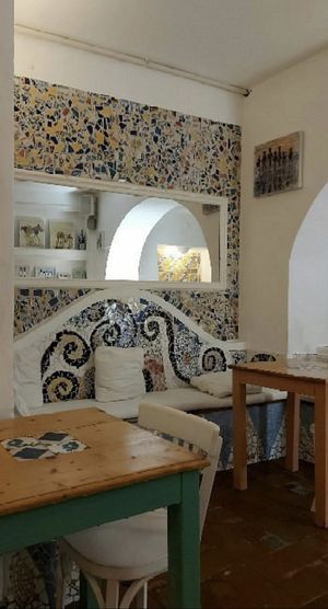 Indoor seatingg  at Aquasul in Tavira