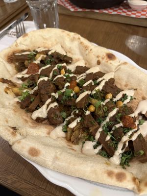 Plant based shawarma and hot focaccia   at Cafe Landwer - Yorkdale in North York