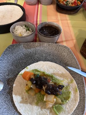 Veggie Fajitaas  at La Hacienda in Lanzarote