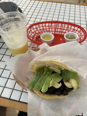 Tasty arepa  at Arepa Cafe in Lima