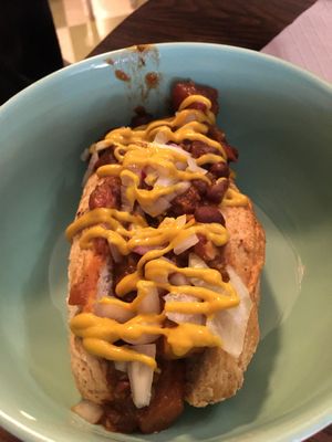 Coney dog at Shimmy Shack in Plymouth