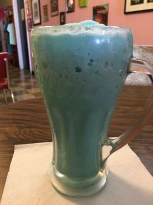 Blue moon shake at Shimmy Shack in Plymouth