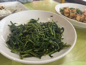 Water spinach  at Bistro B in Dallas