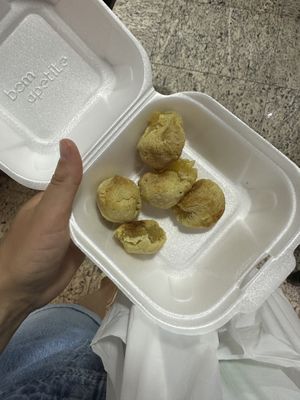 Vegan pao de quejo  at Bendito Ser in Santos