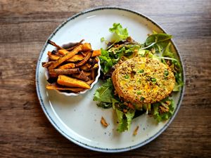 Quinoa burger. at Balance FitFood - Aveiro in Aveiro