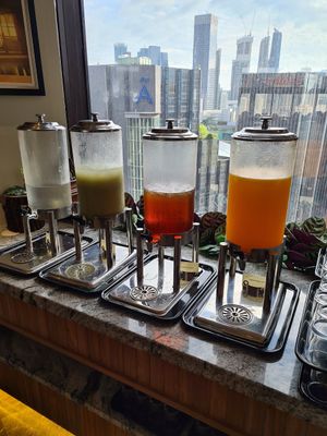 Cold juices and view at Lotus at Berjaya 莲心 in Kuala Lumpur