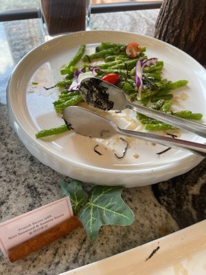 French Beans w Nori Seaweed & Sesame Sauce
 at Lotus at Berjaya 莲心 in Kuala Lumpur