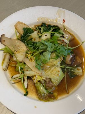 You choose the veggies and the style of cooking  at Lotus at Berjaya 莲心 in Kuala Lumpur