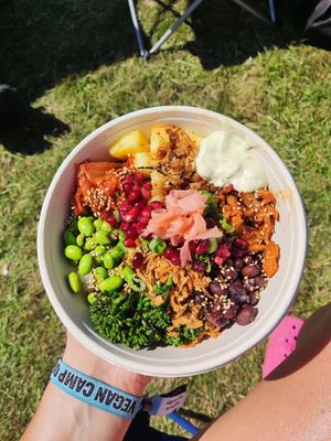 Pork poke bowl at Gourmet Poké  in Bristol