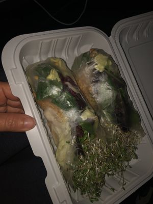 Summer roll   at Loving Hut in Brooklyn