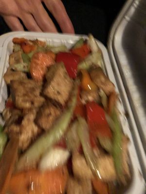 Lemongrass tofu (sautéed)   at Loving Hut in Brooklyn