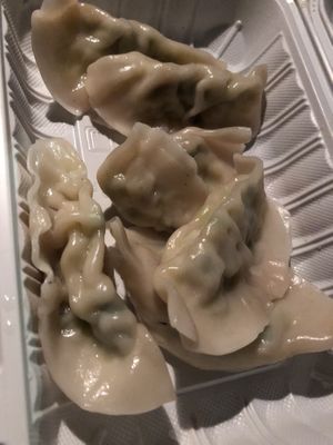 
Happy dumpling (steamed)   at Loving Hut in Brooklyn