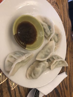 Steam vegan dumpling   at Loving Hut in Brooklyn