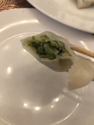 Steam vegan dumpling   at Loving Hut in Brooklyn