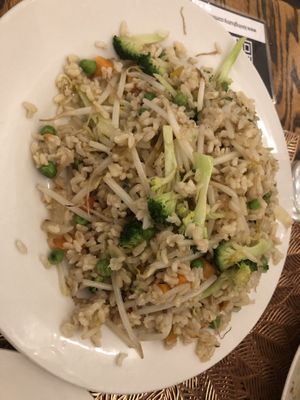 Traditional fried rice   at Loving Hut in Brooklyn