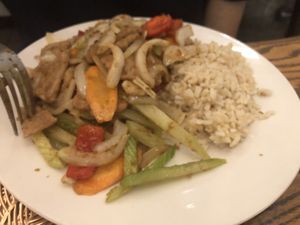 Mongolian wonder   at Loving Hut in Brooklyn