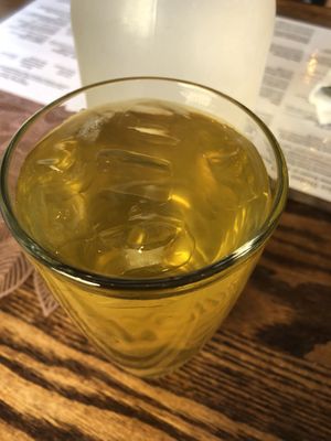 Jasmine cold tea   at Loving Hut in Brooklyn