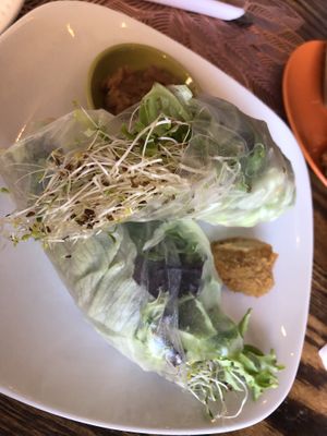 Alfalfa rice roll  at Loving Hut in Brooklyn