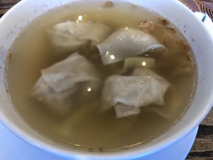 Wonton soup   at Loving Hut in Brooklyn