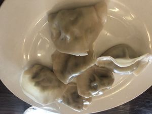 Steam vegan dumplings   at Loving Hut in Brooklyn