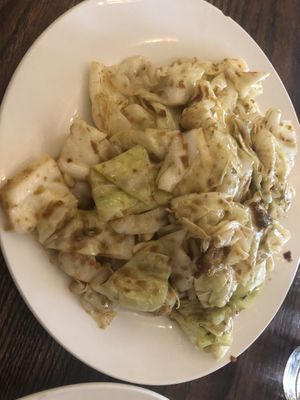 Sautéed cabbage   at Loving Hut in Brooklyn