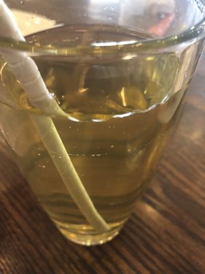 Jasmine tea cold   at Loving Hut in Brooklyn