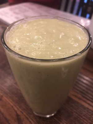 Loving hut smoothies - Avocado, ginger, apple, banana , kale   at Loving Hut in Brooklyn