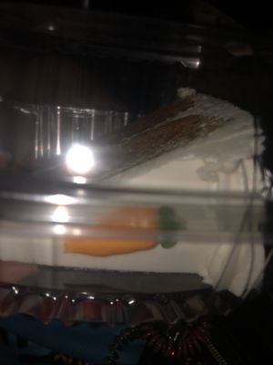 Carrot cake   at Loving Hut in Brooklyn