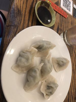 Steam vegan dumpling   at Loving Hut in Brooklyn
