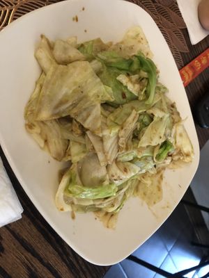 Sautéed cabbage #高麗菜   at Loving Hut in Brooklyn