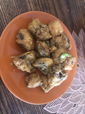 King oyster mushroom   at Loving Hut in Brooklyn