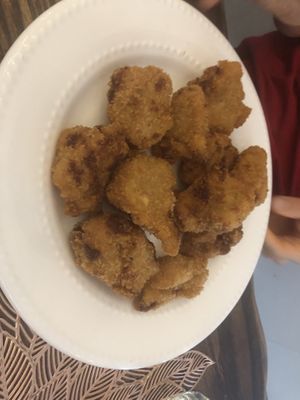 Crispy Buffalo cauliflower   at Loving Hut in Brooklyn