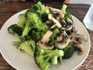 Steam vegetables   at Loving Hut in Brooklyn