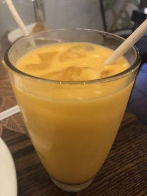 Thai coconut milk tea   at Loving Hut in Brooklyn