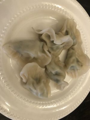 Vegan steam dumpling   at Loving Hut in Brooklyn