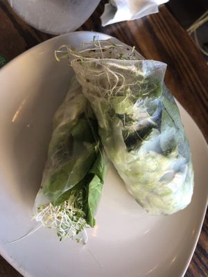 Alfalfa roll  at Loving Hut in Brooklyn