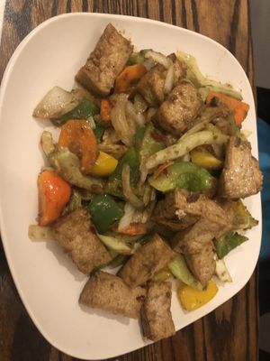 Lemongrass tofu , (sautéed) extra tofu no rice   at Loving Hut in Brooklyn