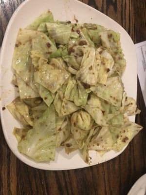 Sautéed cabbage ( Taiwan cabbage )   at Loving Hut in Brooklyn