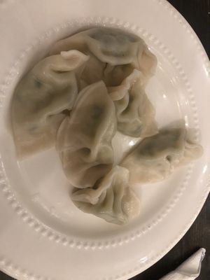 Steamed vegan dumpling   at Loving Hut in Brooklyn