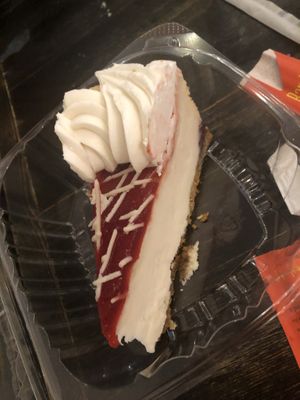 Vegan raspberry cheesecake   at Loving Hut in Brooklyn